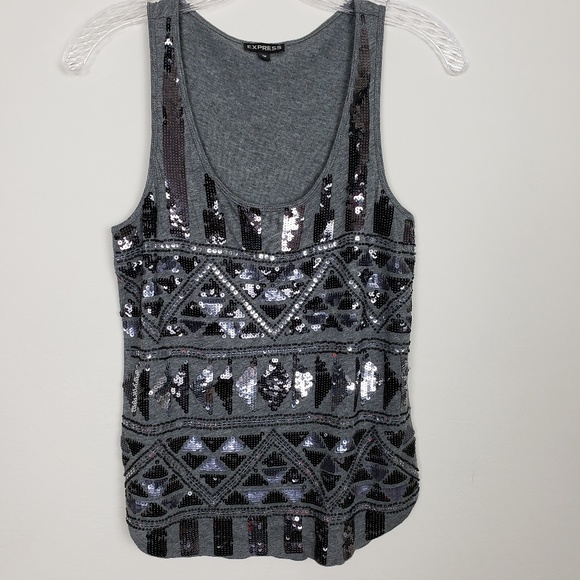 EXPRESS sequin tank top - Picture 3 of 7